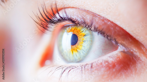 Closeup of human eye iris photo