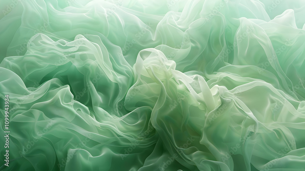 Obraz premium Abstract Green Fabric Texture Background Illustration