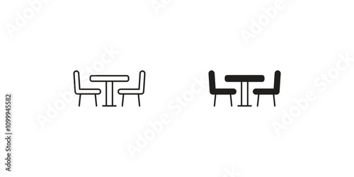 caf� table set icon with white background vector stock illustration