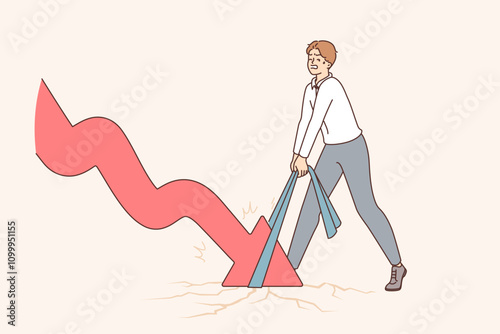 Failed investor tries to avoid bankruptcy during financial crisis, and pulls economic chart up