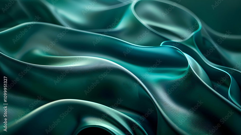 Obraz premium Teal Abstract 3D Background Illustration