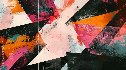 Dynamic Geometry: Bold Abstract Digital Art