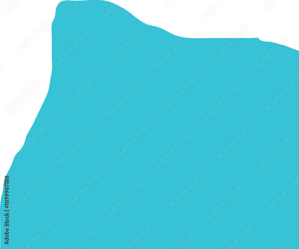 Equatorial Guinea MAP in Blue, Country Map, Equatorial Guinea, Border 