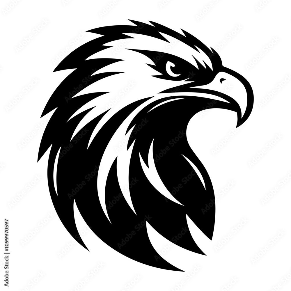 Obraz premium Eagle Head Silhouette Vector Illustration