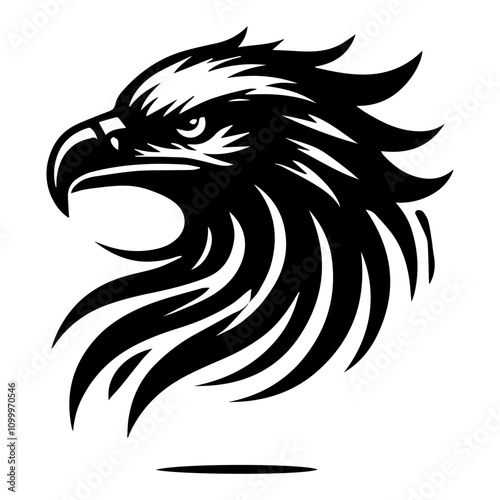 Wallpaper Mural Eagle Head Silhouette Vector Illustration Torontodigital.ca