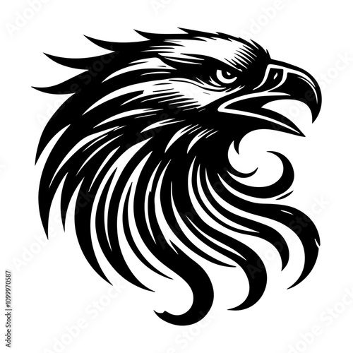 Wallpaper Mural Eagle Head Silhouette Vector Illustration Torontodigital.ca