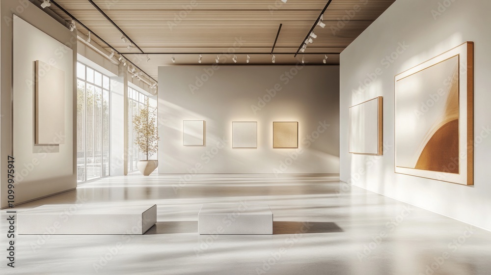Fototapeta premium Modern Art Gallery Interior Design