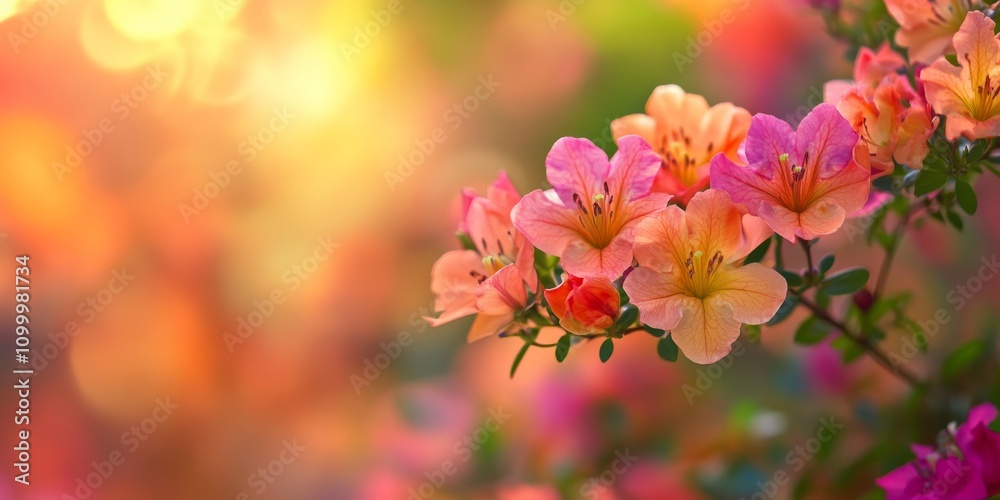 Obraz premium A closeup of a vibrant flower bush showcasing its intricate details and colors. This captivating flower bush highlights the beauty of nature and invites admiration for its stunning blooms.