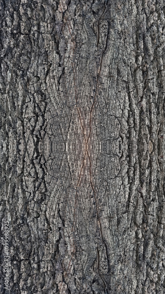 Obraz premium Old oak tree bark. Bark crack texture for background