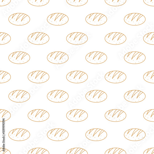 Bread pattern background. seamless pattern of bread. bakery theme pattern. seamless pattern with breads. bread pattern illustration.