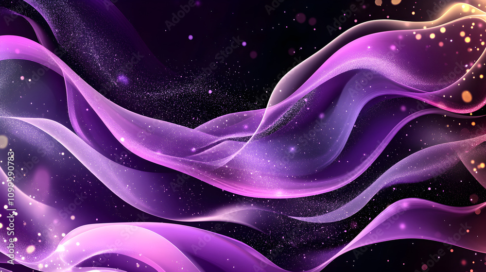 Obraz premium Abstract purple gradient with glowing light creates dreamy atmosphere