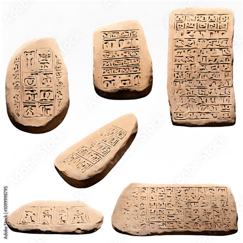 Clay Tablets Transparent PNG – Ancient Writing and Artifacts photo