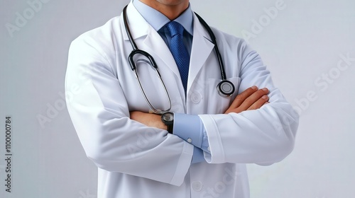 male doctor arms crossed photo