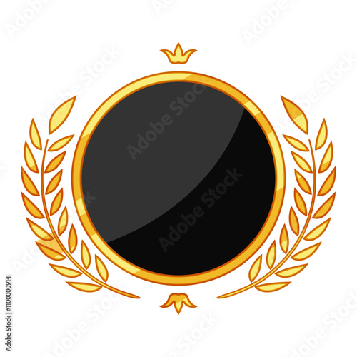 sophistication badge golden luxury cartoon. exclusivity elite, grandeur lavish, affluent refined sophistication badge golden luxury sign. isolated symbol vector illustration