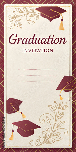 graduation invitation card template