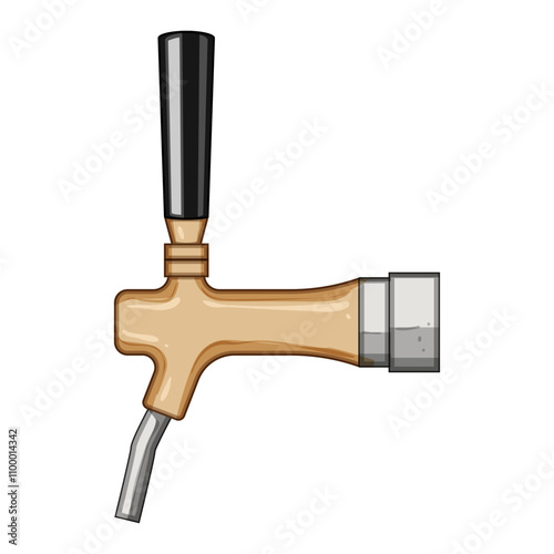 foam beer tap cartoon. bar ale, lager stout, pilsner brew foam beer tap sign. isolated symbol vector illustration