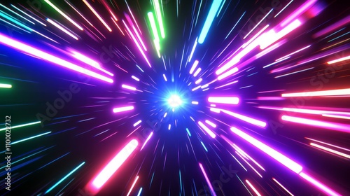 Ultraviolet abstract light. Diode tape, light line. Violet and pink gradient.