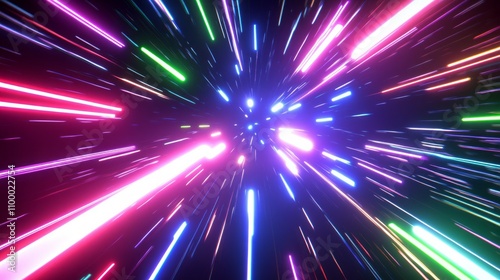 Ultraviolet abstract light. Diode tape, light line. Violet and pink gradient.