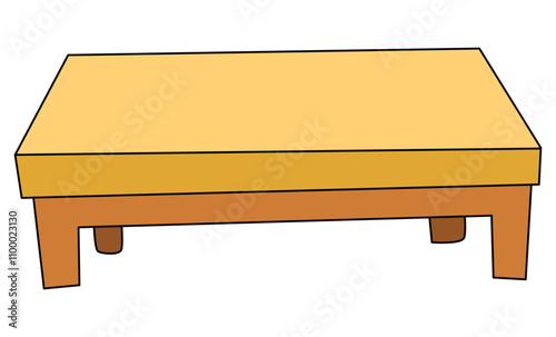 Cute table cartoon vector illustration