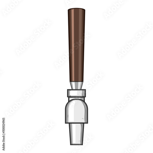 pilsner beer tap cartoon. brew hops, malt yeast, carbonation spout pilsner beer tap sign. isolated symbol vector illustration