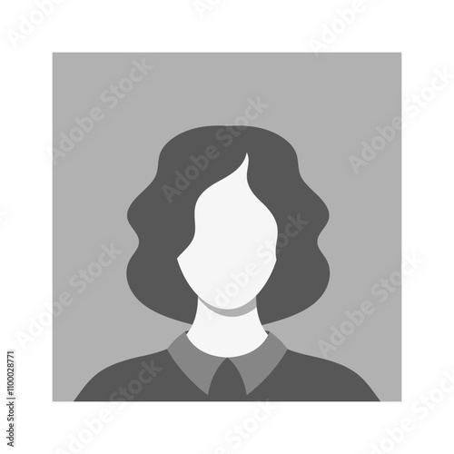 Female executive manager monochrome avatar