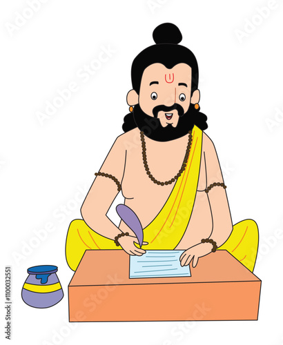 A wise man, gyani cartoon