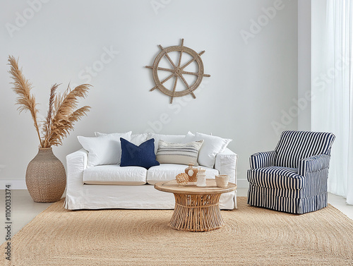 marine themed living room photo