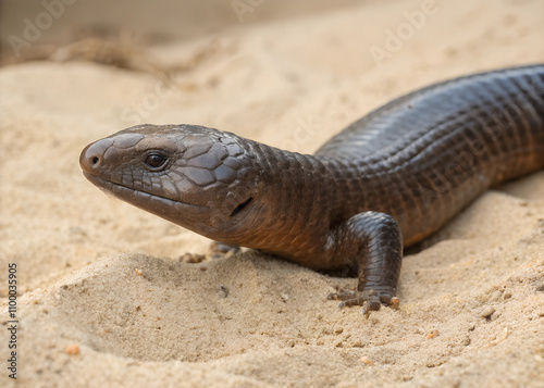 Mexican Mole Lizard – A legless, worm-like reptile with only two front limbs photo