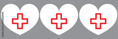 AED emergency defibrillator icon sign symbol