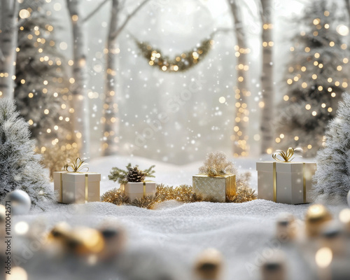 White winter Christmas background