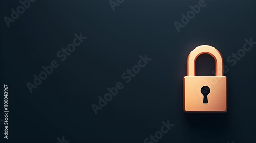 A simple, elegant golden padlock on a dark background, symbolizing security, protection, and confidentiality.