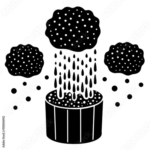 a sponge colony filtering water