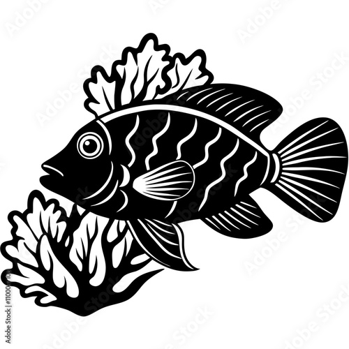 fish on a white background