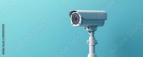 anti tracking concept. Abstract digital mask dissolving surveillance cameras, anonymity emphasis