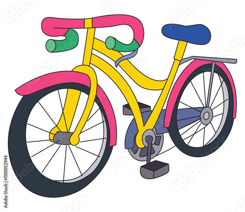  Bicycle isolated on a white background