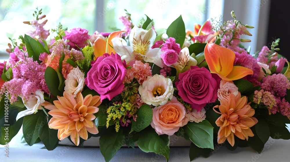 Obraz premium 20. A beautiful floral arrangement as a centerpiece for a birthday table