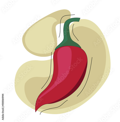 Red pepper. Red chili. cayenne paprika. Hot spicy chili. 