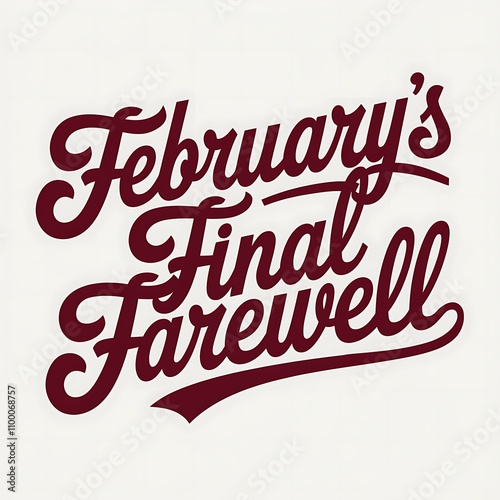 Februarys Final Farewell End Of Month Typography Design photo