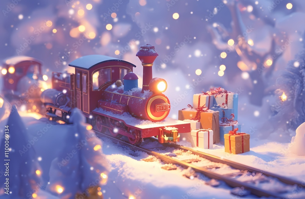 Fototapeta premium Christmas Train