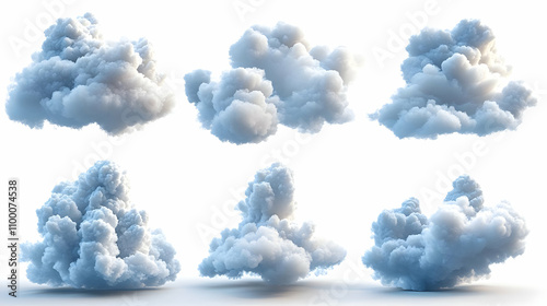 3D Realistic Cumulus Cloud Set