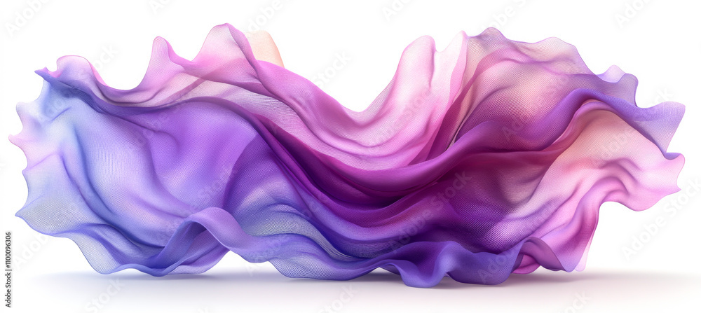 A purple and pink fabric with a wave pattern. The fabric is very soft and looks like it's made of silk A purple and pink fabric with a wave pattern. The fabric is very soft and looks like it's made of silk