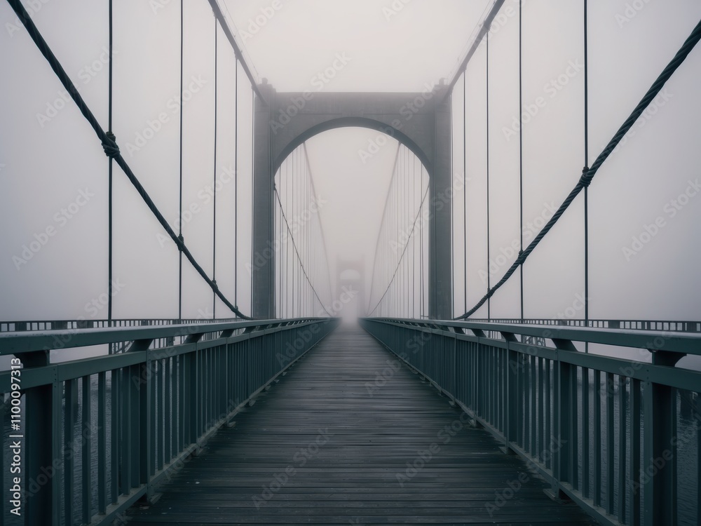 Fototapeta premium suspension bridge in the morning