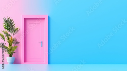 The harmonious design of green architecture is symbolized by a modern building with a skylight and a tree branch.