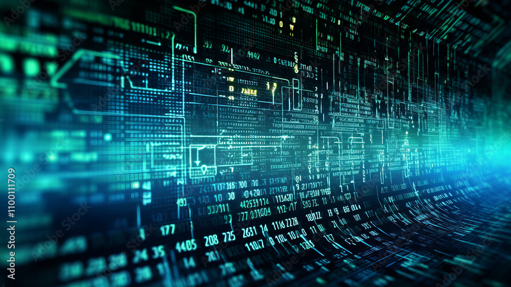 Obraz premium Abstract digital circuit board background. Concept of technology, data, and innovation.