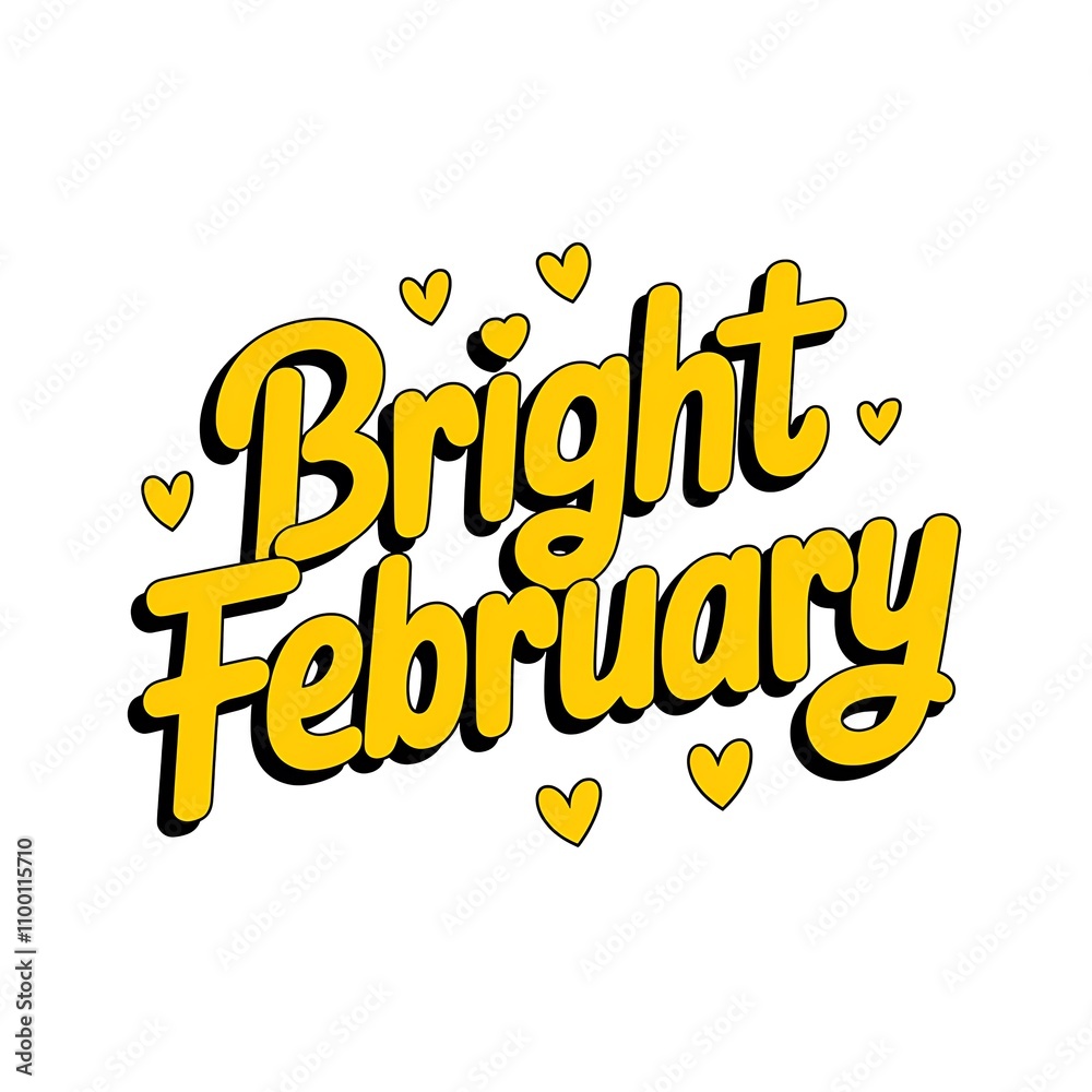 Fototapeta premium Bright February month hearts love cheerful design