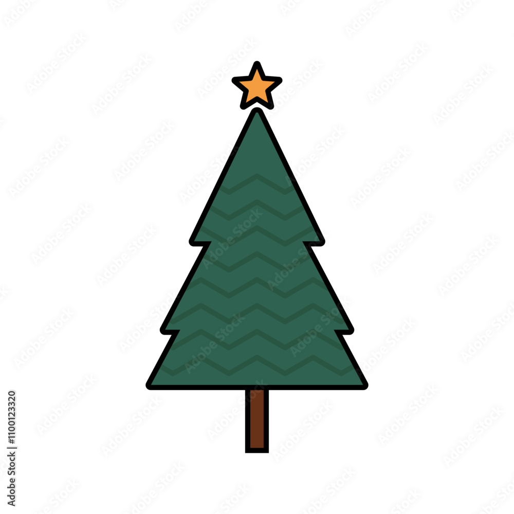 Fototapeta premium Christmas tree icon. Fir tree.