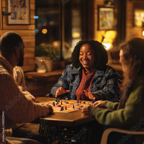 Friends Playing Board Game