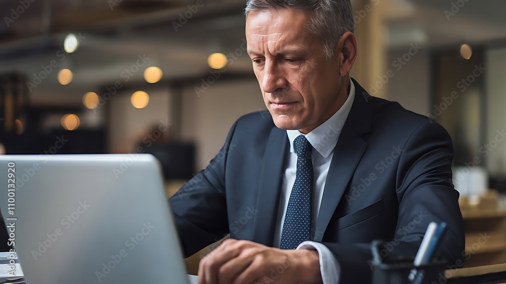 Fototapeta premium Confident businesswoman in modern office.