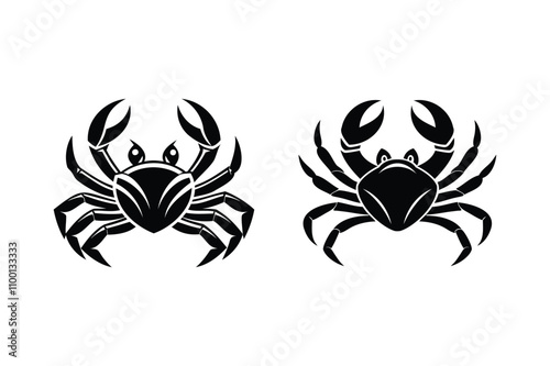 Minimalist Crab Logo Vector Art II Modern Stylish Icon with High Resolution for Clean, Professional Branding photo