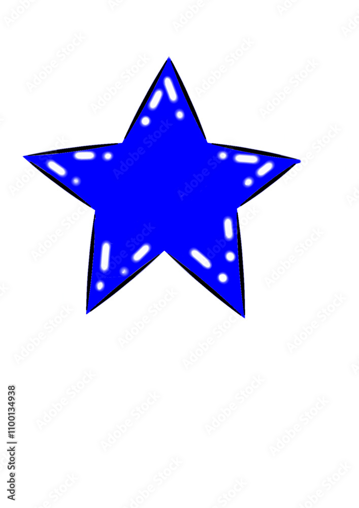 Obraz premium 3d blue star